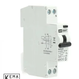 1 fase aardlekautomaat 16amp