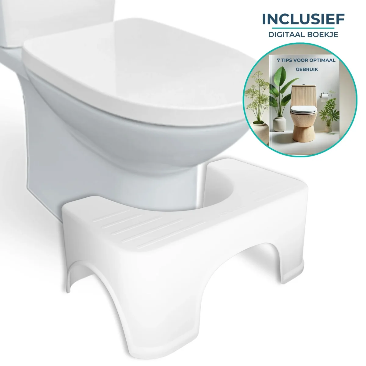 Toiletkrukje 19 cm Wit - Afbeelding 9