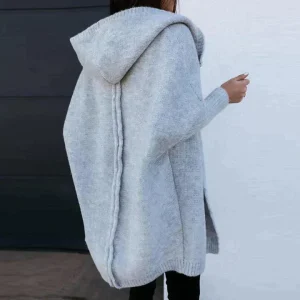Lila - Comfortabel gebreid vest met capuchon voor dames