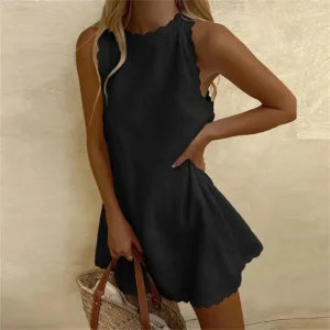 Leonora - Elegante en Casual Linnen Jurk met Details