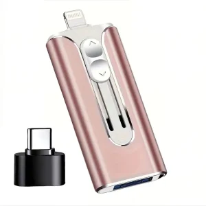 32~256 GB Micro USB + Lightning + USB 3.0 4-in-1 Mobiele U-Disk