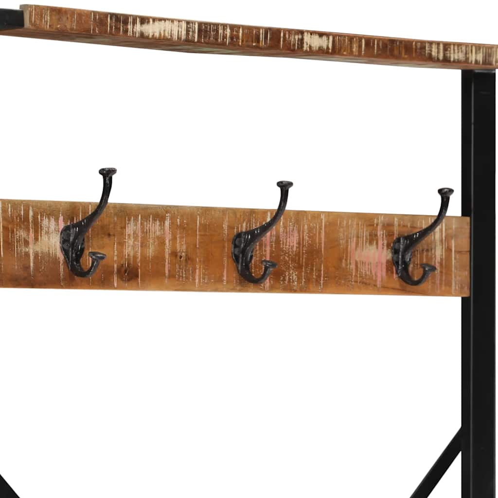 Kledingrek 80X40X190 Cm Massief Gerecycled Hout Meerkleurig - Afbeelding 7