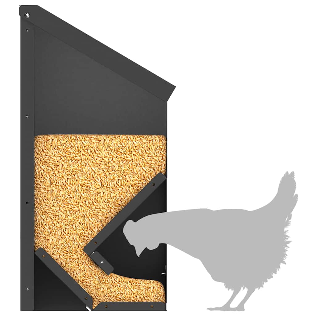 Kip Voerbak 21 X 16 X 33 Cm Koudgewalst Staal - Afbeelding 9
