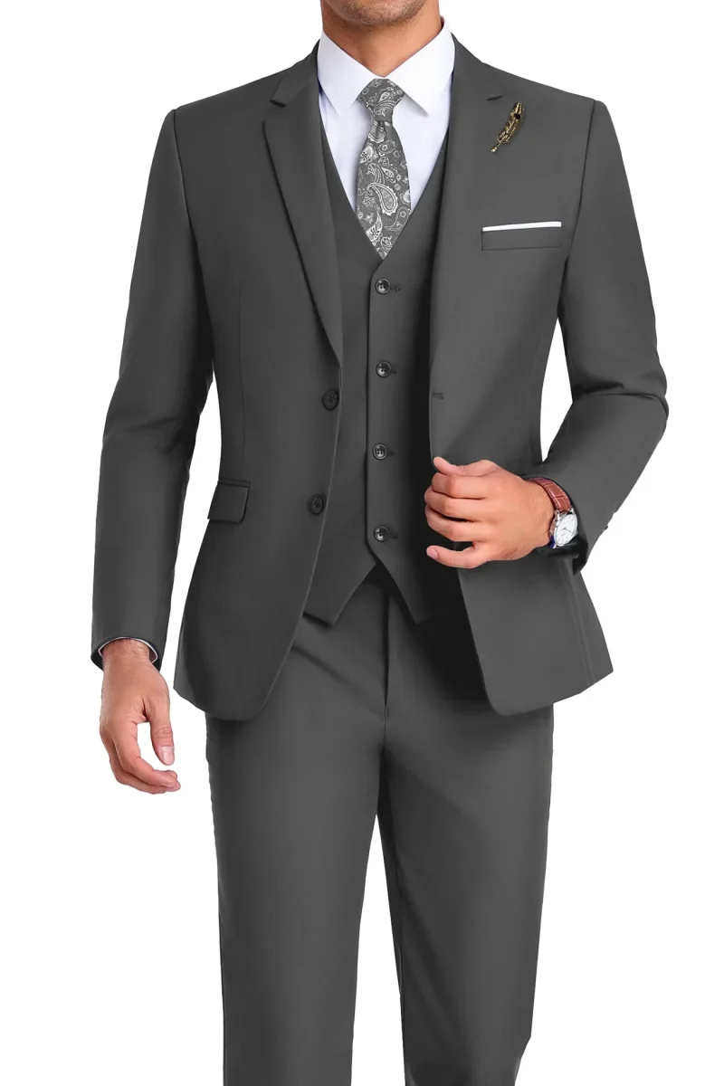 Navando | Slim-fit 3-delig tuxedo met klepzakken - Afbeelding 6