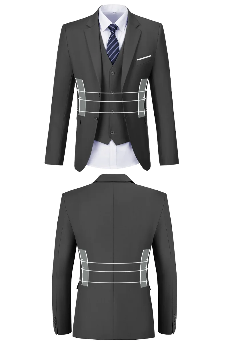 Navando | Slim-fit 3-delig tuxedo met klepzakken - Afbeelding 7