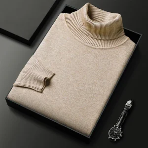 Navando | Comfortabele Coltrui voor Heren - Lange Mouw & Effen