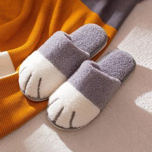 Navando | Pluche Met Kattenpootontwerp comfortabele pantoffels