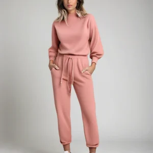 Navando | Zachte stof joggingpak set met lange mouwen sweater en broek