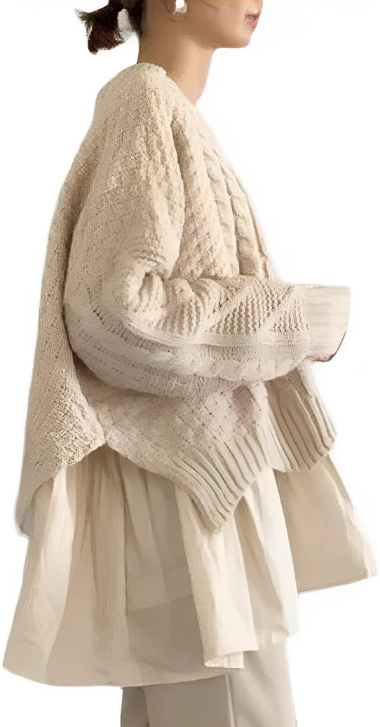 Lily Mae - Oversized Gebreide Trui met Ronde Hals voor Dames - Afbeelding 4
