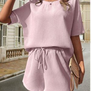 Luna - Comfortabele Tweedelige Set met Korte Mouwen Top en Short voor Dames