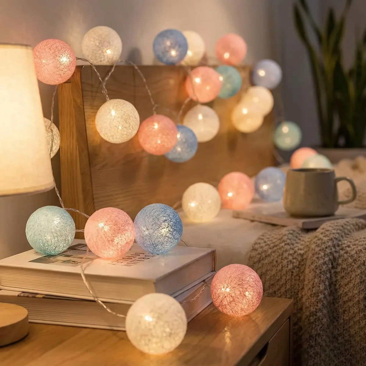 Navando | Decoratieve Lichtslinger Met Zachte Bolletjes - Afbeelding 2