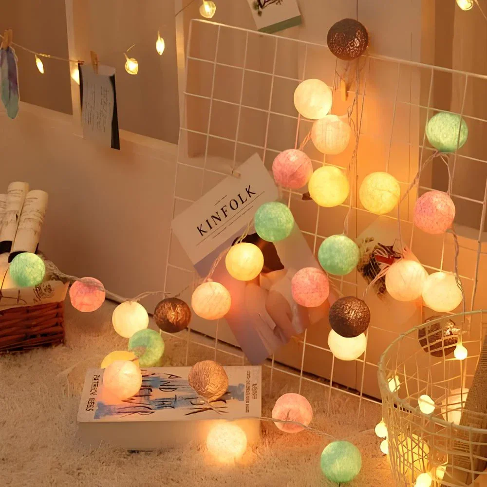 Navando | Decoratieve Lichtslinger Met Zachte Bolletjes - Afbeelding 5