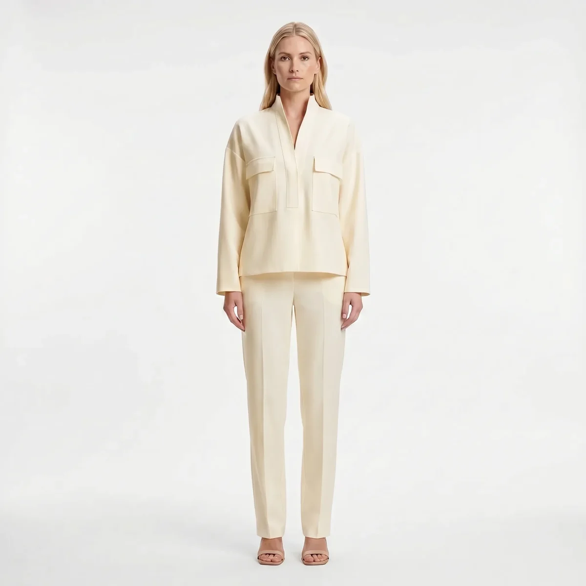 Oversized Blouse Met Rechte Pijpen Pantalon Broek | Navando - Afbeelding 8