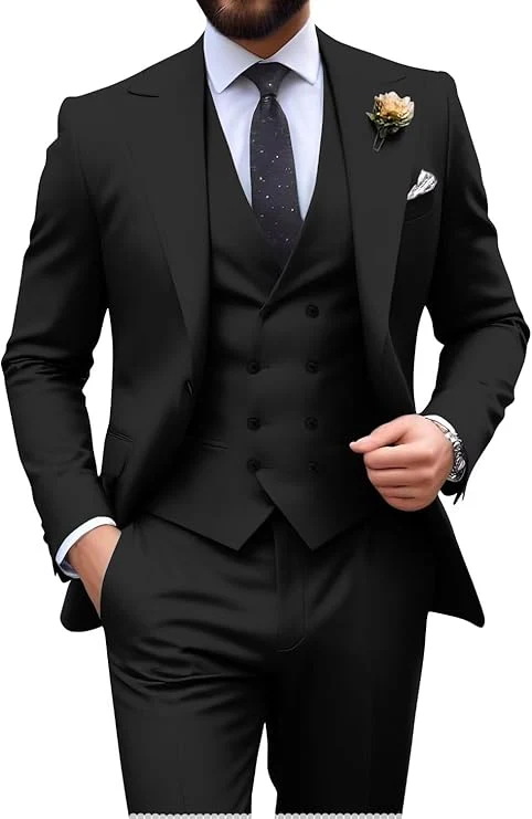 Navando | Slim-fit driedelig kostuum met piekrevers - Afbeelding 6