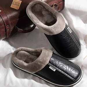 Navando | Leren kussenslippers met dempend voetbed