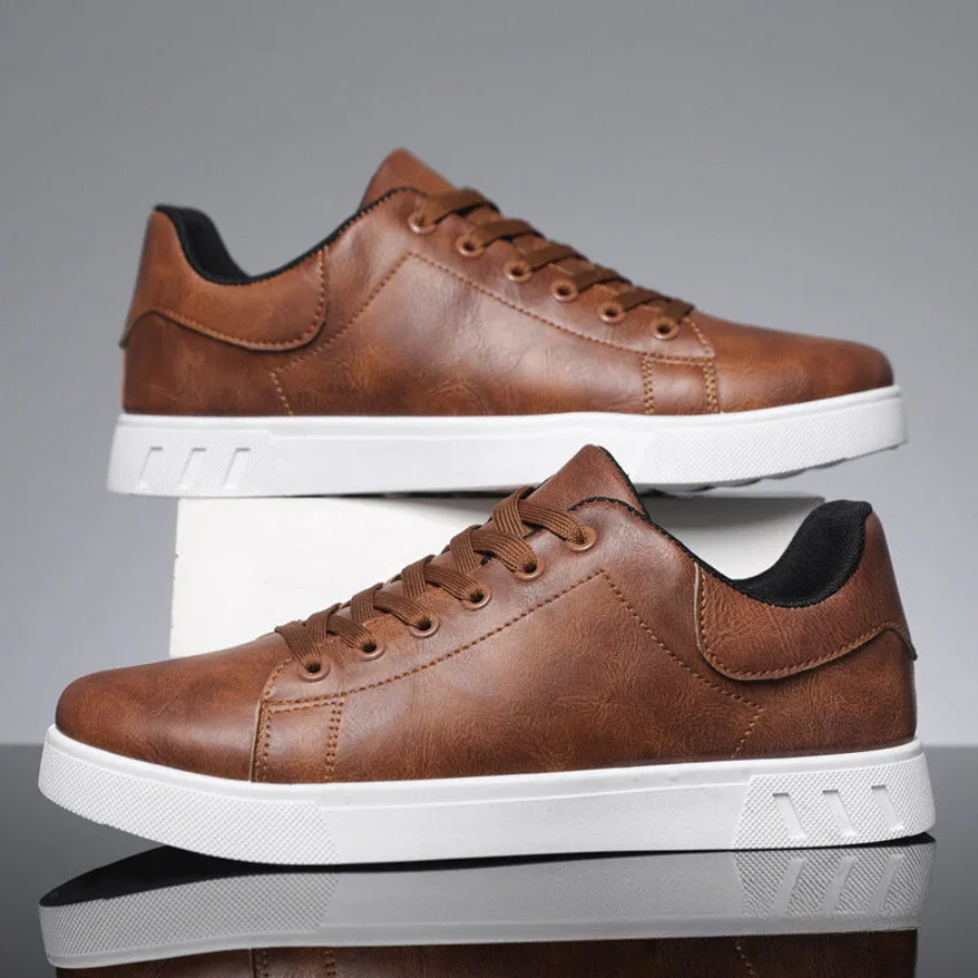 Navando | Comfortabele pasvorm en stijlvolle leren sneakers - Afbeelding 4