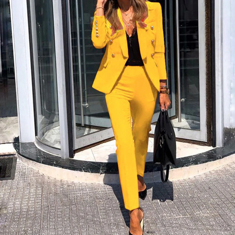 Navando | Flatterende blazer- en broekset - Afbeelding 3